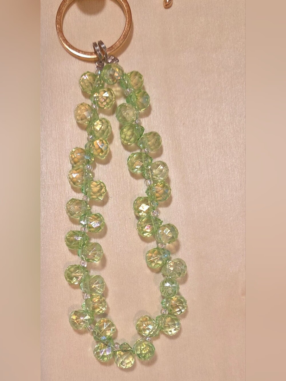 Whimsical Enameled Giraffe Dragonfly Bag Charm Keychain Green Beaded Wristlet - Picture 14 of 16